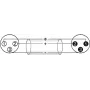 Cabo de áudio XLR de 3 pinos Omnitronic 3022010L azul 3 m