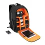 Mochila Puluz PU5011B impermeável preta — bolsa para câmara/acessórios, mochila de proteção compacta