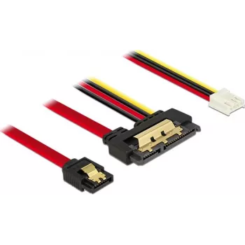 Cabo SATA DeLOCK 85234 0,3 m SATA 7 pinos + Molex 4 pinos SATA 22 pinos preto