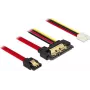 Cabo SATA DeLOCK 85234 0,3 m SATA 7 pinos + Molex 4 pinos SATA 22 pinos preto