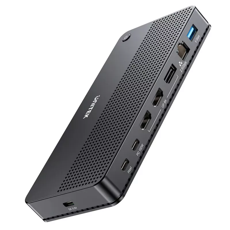 Docking station UNITEK D1104A01 USB4 Com fios 100 W Power Delivery