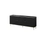 Cómoda GLAMOUR 180x40x75,5 cm, preto mate + dourado