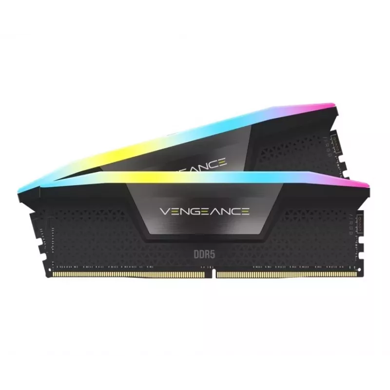Memória para desktop CORSAIR VENGEANCE RGB 16GB 2x8GB DDR5 DIMM 5200MT/s CL40-40-40-77 1.25V Intel XMP - preto