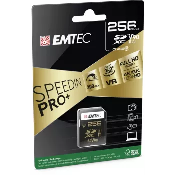Cartão de memória Emtec 256 GB UHS-II SpeedIN Pro+