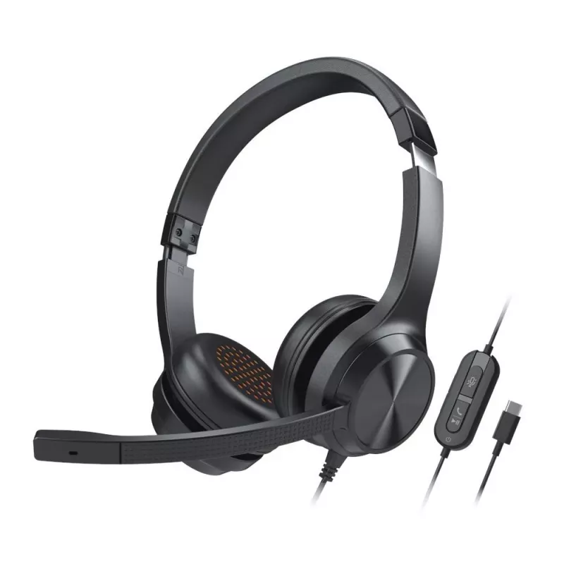 Creative 51EF0980AA000 Chat USB auricular on-ear com fios estéreo preto
