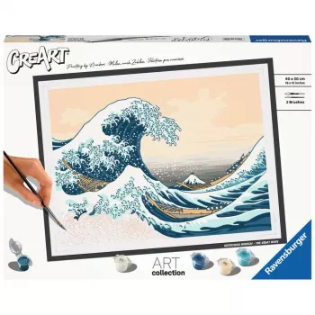 Conjunto de pintura Ravensburger CreArt ART Collection A Grande Onda Hokusai 23690 — Conjunto artístico de pintar por números