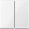 Interruptor de luz Merten 432519 — termoplástico branco, controlo por botão, moldura simples