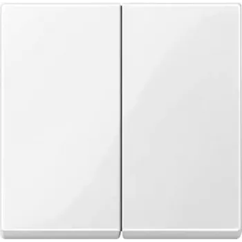 Interruptor de luz Merten 432519 — termoplástico branco, controlo por botão, moldura simples
