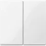 Interruptor de luz Merten 432519 — termoplástico branco, controlo por botão, moldura simples
