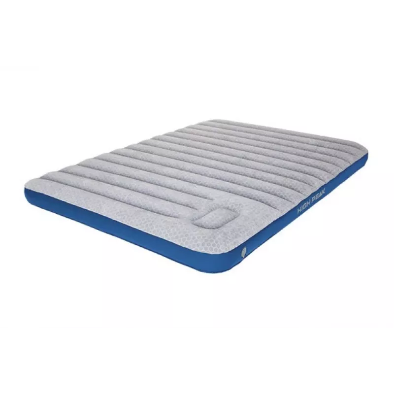Colchão de ar High Peak 40045, colchão duplo, azul, cinzento-claro