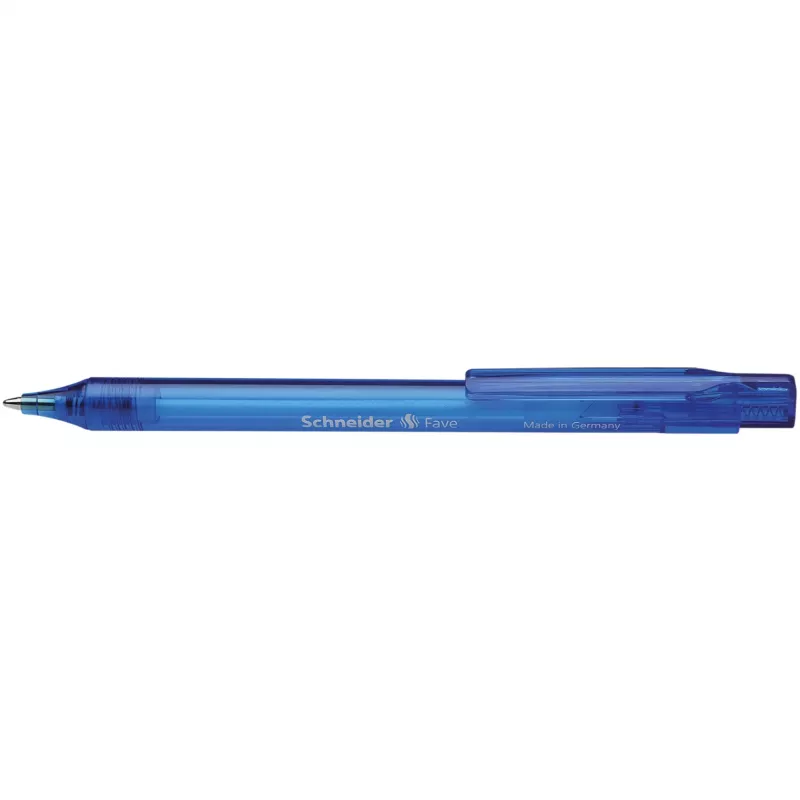 Caneta de clip retrátil Schneider Fave médio azul (130403)