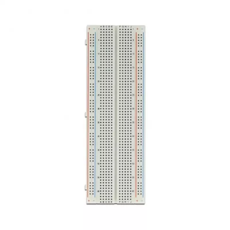 Breadboard DELOCK 18313 — placa de prototipagem sem soldadura, plástico, 55×165×9 mm, branco