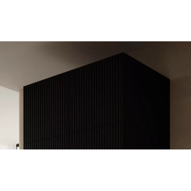 Roupeiro cama meble PAFOS 2D BASE 90×55,5×45 cm Preto mate, estrutura com 2 portas