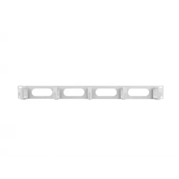 Painel de gestão de cabos para rack LANBERG AK-1205-S, 1U metal, 19 polegadas (48,3 cm), profundidade 80 mm, cinzento