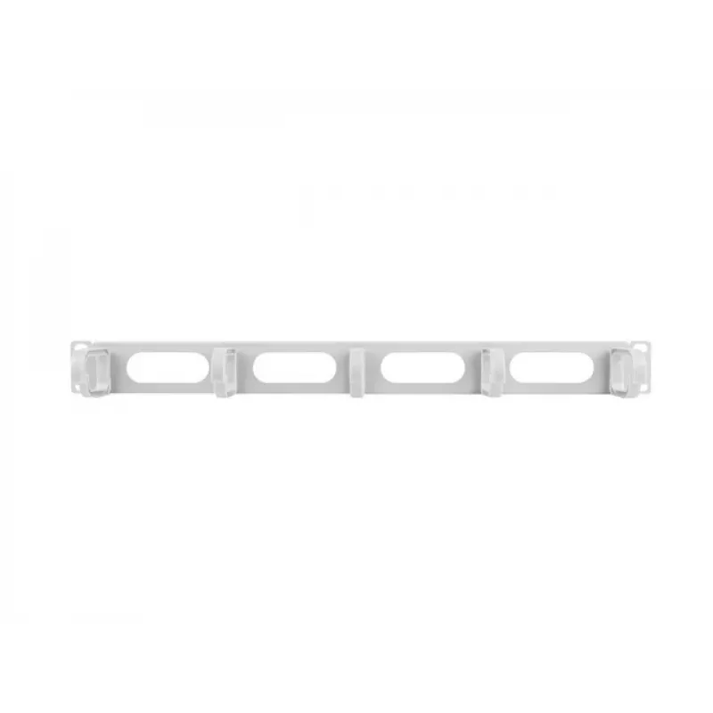 Painel de gestão de cabos para rack LANBERG AK-1205-S, 1U metal, 19 polegadas (48,3 cm), profundidade 80 mm, cinzento