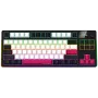 LORGAR KBP70TKLW, Teclado de gaming mecânico TKL sem fios Pro, preto/vermelho, layout EN