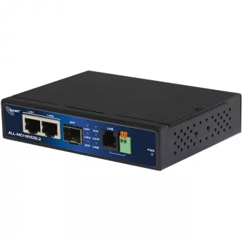 Modem ALLNET ALL-MC116VDSL2 160 Mbit/s 2x RJ45 SFP preto