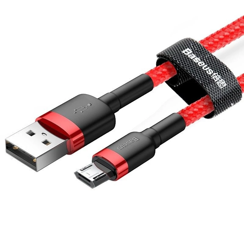 Cabo USB Baseus CAMKLF-C09 2m USB A para Micro-USB B vermelho