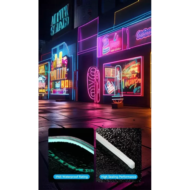 Vention PAEWH fita LED neon de silicone, 2 m, USB 5 V, com telecomando IR