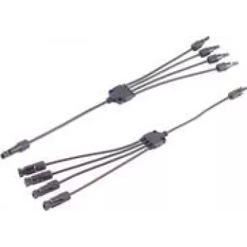 shiverpeaks®-PV4 conjunto de cabos adaptadores em T, 4/1, 4mm², preto/preto, 30cm (BS02-21034)