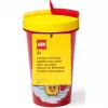 Copo com palhinha Room Copenhagen LEGO Iconic Girl Bright Red 500 ml (vermelho/amarelo)
