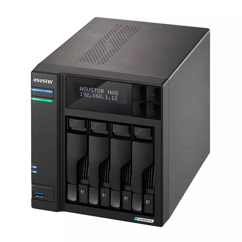 Asustor LOCKERSTOR 4 Gen2 (AS6704T) NAS Desktop Intel® Celeron® N N5105 4 GB DDR4 0 TB ADM Preto