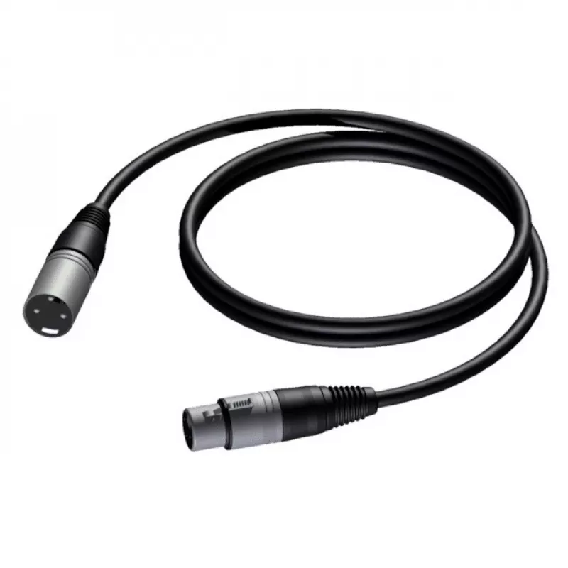 PROCAB cabo XLR macho para XLR fêmea 1m