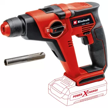Einhell TE-HD 18/12 Li - Solo. Tipo de pinça: SDS Plus, cor do produto: preto, vermelho. Diâmetro de perfuração em betão (máx.): 1,2 cm, velocidade em vazio