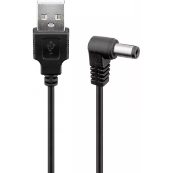 Adaptador de cabo/interface/género Goobay 55156 USB 2.0 (tipo A) conector fêmea DC (5,50 x 2,50 mm) preto (55156)