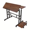 Mesa móvel para portátil Maclean, preto, 80x60 cm, máx. 50 kg, ajustável em altura 67-115 cm, MC-124 B