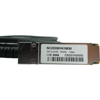 Cabo DAC CBO QSFP para 4x10G SFP+ CBL-QSFP-4x10GSFP-PASS-1M 1 m passivo, ligação direta