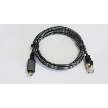 Cabo de rede AKTBXKS6USBC30B RJ-45 cabo USB-C Cat.6 3m preto