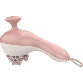 Massageador de mãos Medisana AC 950 — sem fios, Li-Ion, 2 níveis de potência, pegas ergonómicas, 381 g, rosa-ouro/branco