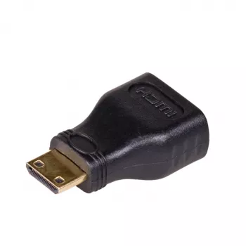Adaptador HDMI Akyga AK-AD-04, conector fêmea HDMI para conector macho Mini-HDMI, preto