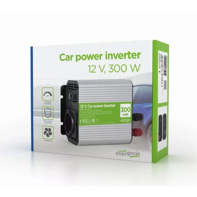 Conversor de tensão Gembird EG-PWC300-01 para automóvel 300 W cinzento