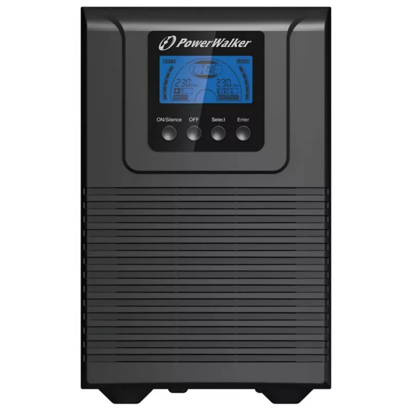 Fonte de alimentação ininterrupta PowerWalker VFI 1000 TGB — 1 kVA (900 W), Online dupla conversão, 4 saídas C13, USB, RS-232, EPO