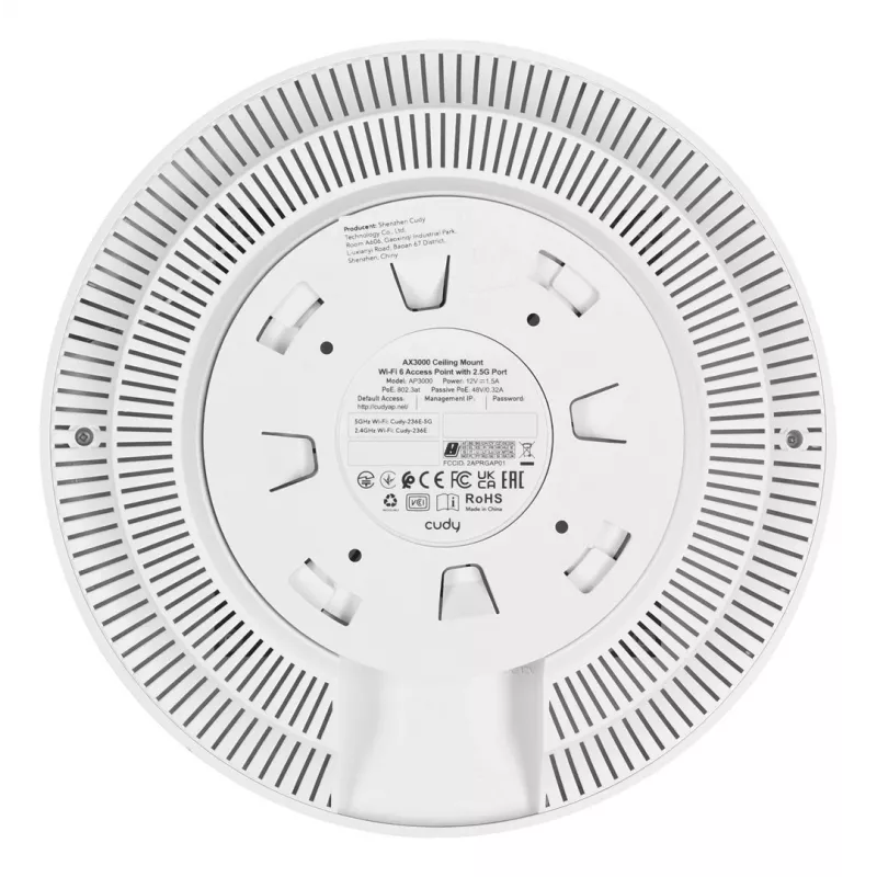 Cudy AP3000 Ponto de Acesso Wireless 2976 Mbit/s Branco Power over Ethernet (PoE)
