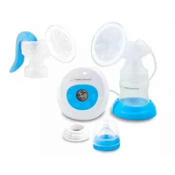 Bomba tira-leite ESPERANZA ECM003B eletrónica 150 ml, ecrã integrado, azul/branco, 100–240 V AC