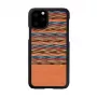 Capa para smartphone man and wood para iPhone 11 Pro – padrão xadrez castanho com rebordo preto