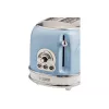 Torradeira Ariete 155 Design 2 fatias com cestos para sanduíches, 6 níveis de tostagem, 810 W, caixa em aço inoxidável, gaveta de migalhas removível, azul pastel
