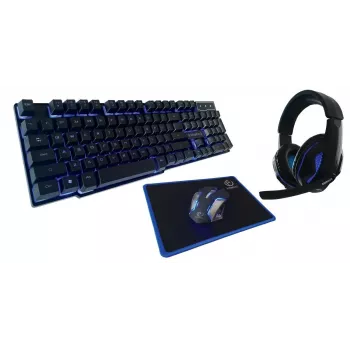 Teclado e rato Rebeltec SHERMAN Gaming USB QZERTY inglês preto