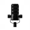 Microfone de estúdio RØDE PodMic USB — Cardioide XLR/USB, 24 bits/48 kHz, USB-C, saída para auscultadores, botão rotativo de volume, preto