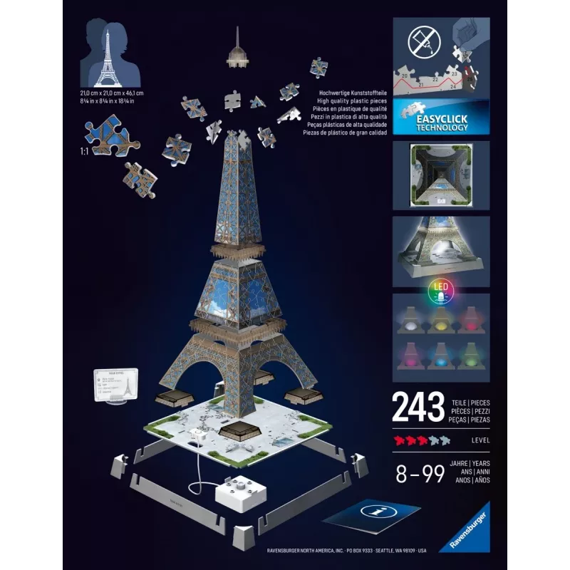 Puzzle 3D Torre Eiffel