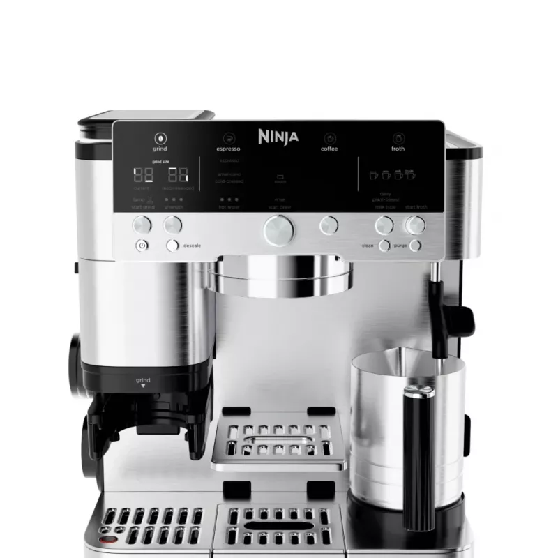 Máquina de café expresso Ninja ES601EU — depósito de água de 2 L, capacidade para 1 chávena, preto/aço inoxidável
