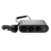Carregador USB para automóvel SAVIO SA-024 — carregador universal para dispositivos móveis, entrada 12–24 V, saída 5 V, preto, isqueiro