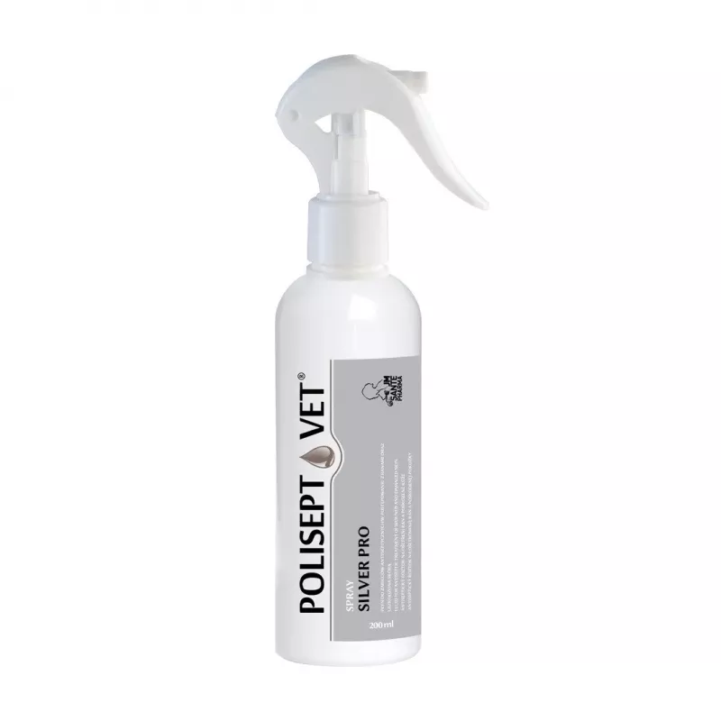 Spray antisséptico JM Sante Polisept Vet Silver Pro 200 ml — spray veterinário para feridas e pele de animais