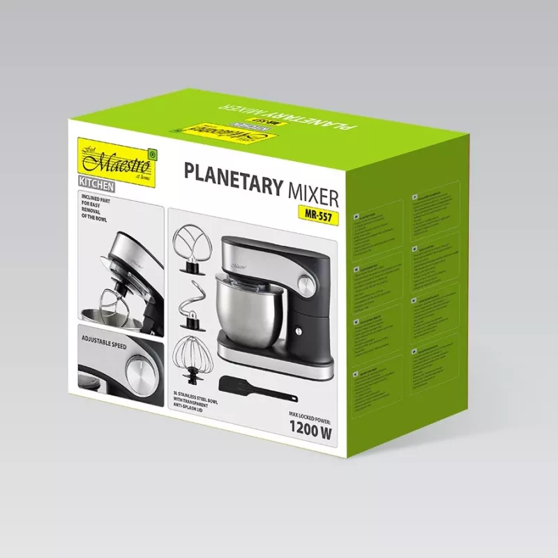 Robot de cozinha Maestro MR-557, taça de 3 L, motor de 1200 W