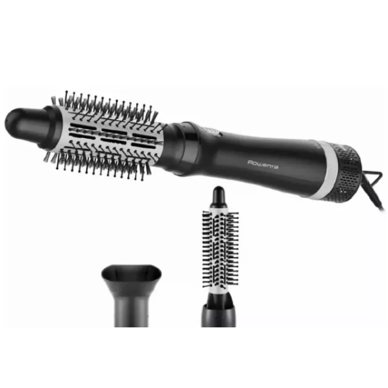 Escova de ar quente Rowenta Express Style CF6320F0 quente preto prateado para todos os comprimentos de cabelo