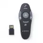 Apresentador sem fios IR GEMBIRD WP-L-11, 4 botões, recetor USB RF 2,4 GHz, preto, pilha AAA