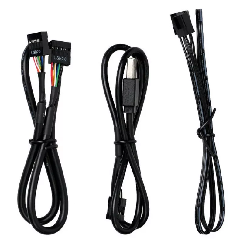 Hub USB e PWM Lian Li EDGE HUB EG-HUB01B — 4× USB, 6× ligações PWM para ventoinhas